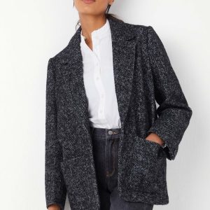 DB X Wyse Tweed Herringbone Jacket - Dark Grey